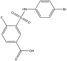 3-[(4-bromophenyl)sulfamoyl]-4-fluorobenzoic acid,,结构式