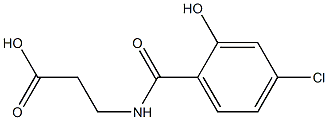 3-[(4-chloro-2-hydroxybenzoyl)amino]propanoic acid Structure