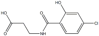 3-[(4-chloro-2-hydroxybenzoyl)amino]propanoic acid 结构式