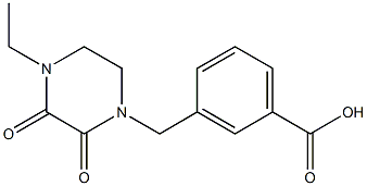 3-[(4-ethyl-2,3-dioxopiperazin-1-yl)methyl]benzoic acid 化学構造式