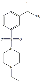 3-[(4-ethylpiperazine-1-)sulfonyl]benzene-1-carbothioamide 结构式