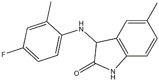  3-[(4-fluoro-2-methylphenyl)amino]-5-methyl-2,3-dihydro-1H-indol-2-one