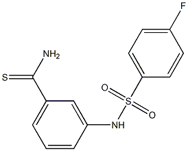 3-[(4-fluorobenzene)sulfonamido]benzene-1-carbothioamide Struktur