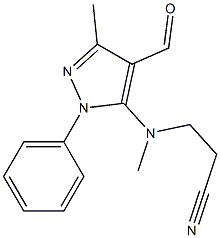 3-[(4-formyl-3-methyl-1-phenyl-1H-pyrazol-5-yl)(methyl)amino]propanenitrile