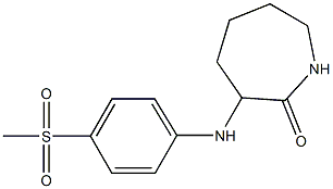 3-[(4-methanesulfonylphenyl)amino]azepan-2-one Structure