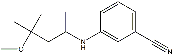 3-[(4-methoxy-4-methylpentan-2-yl)amino]benzonitrile Struktur