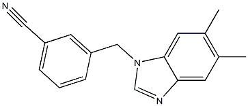 3-[(5,6-dimethyl-1H-1,3-benzodiazol-1-yl)methyl]benzonitrile Structure