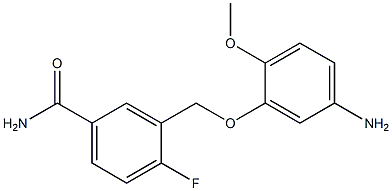  3-[(5-amino-2-methoxyphenoxy)methyl]-4-fluorobenzamide