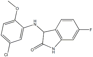3-[(5-chloro-2-methoxyphenyl)amino]-6-fluoro-2,3-dihydro-1H-indol-2-one Structure
