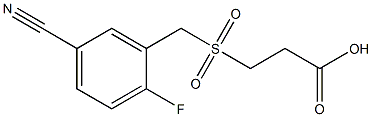 3-[(5-cyano-2-fluorobenzyl)sulfonyl]propanoic acid Structure