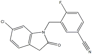  3-[(6-chloro-2-oxo-2,3-dihydro-1H-indol-1-yl)methyl]-4-fluorobenzonitrile