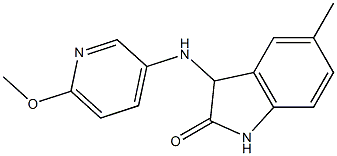 3-[(6-methoxypyridin-3-yl)amino]-5-methyl-2,3-dihydro-1H-indol-2-one,,结构式