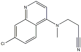 3-[(7-chloroquinolin-4-yl)(methyl)amino]propanenitrile 化学構造式