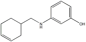 3-[(cyclohex-3-en-1-ylmethyl)amino]phenol,,结构式
