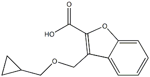 3-[(cyclopropylmethoxy)methyl]-1-benzofuran-2-carboxylic acid Structure