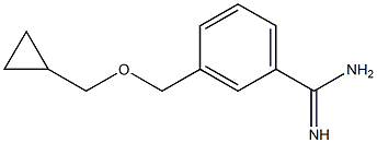 3-[(cyclopropylmethoxy)methyl]benzene-1-carboximidamide Struktur