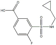 3-[(cyclopropylmethyl)sulfamoyl]-4-fluorobenzoic acid Structure