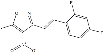 3-[(E)-2-(2,4-difluorophenyl)vinyl]-5-methyl-4-nitroisoxazole Struktur