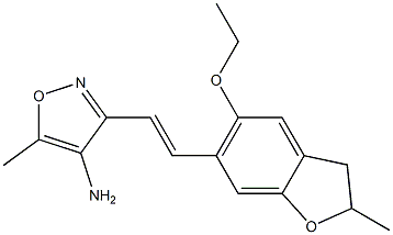 3-[(E)-2-(5-ethoxy-2-methyl-2,3-dihydro-1-benzofuran-6-yl)vinyl]-5-methylisoxazol-4-amine Structure