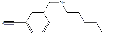 3-[(hexylamino)methyl]benzonitrile,,结构式