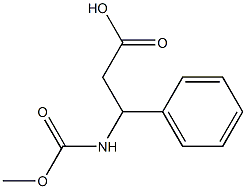 3-[(methoxycarbonyl)amino]-3-phenylpropanoic acid,,结构式