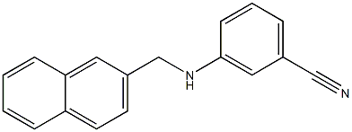 3-[(naphthalen-2-ylmethyl)amino]benzonitrile Structure