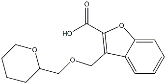 3-[(oxan-2-ylmethoxy)methyl]-1-benzofuran-2-carboxylic acid Struktur