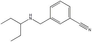 3-[(pentan-3-ylamino)methyl]benzonitrile 化学構造式