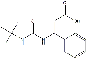 3-[(tert-butylcarbamoyl)amino]-3-phenylpropanoic acid Structure