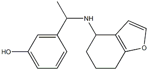 3-[1-(4,5,6,7-tetrahydro-1-benzofuran-4-ylamino)ethyl]phenol 化学構造式