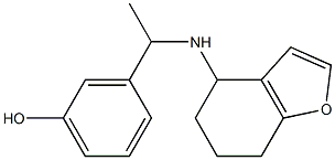 3-[1-(4,5,6,7-tetrahydro-1-benzofuran-4-ylamino)ethyl]phenol,,结构式