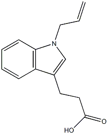 3-[1-(prop-2-en-1-yl)-1H-indol-3-yl]propanoic acid 化学構造式