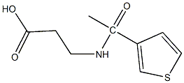 3-[1-(thiophen-3-yl)acetamido]propanoic acid 化学構造式