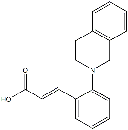 3-[2-(1,2,3,4-tetrahydroisoquinolin-2-yl)phenyl]prop-2-enoic acid 结构式