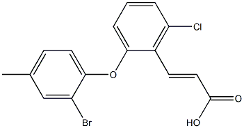 3-[2-(2-bromo-4-methylphenoxy)-6-chlorophenyl]prop-2-enoic acid 结构式