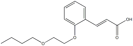 3-[2-(2-butoxyethoxy)phenyl]prop-2-enoic acid 化学構造式