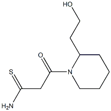 3-[2-(2-hydroxyethyl)piperidin-1-yl]-3-oxopropanethioamide,,结构式