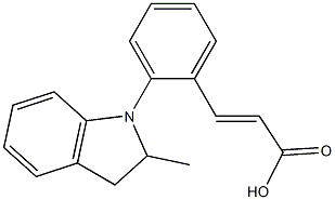 3-[2-(2-methyl-2,3-dihydro-1H-indol-1-yl)phenyl]prop-2-enoic acid Struktur