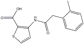 3-[2-(2-methylphenyl)acetamido]thiophene-2-carboxylic acid Struktur
