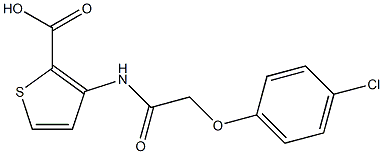 3-[2-(4-chlorophenoxy)acetamido]thiophene-2-carboxylic acid,,结构式