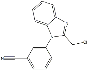 3-[2-(chloromethyl)-1H-1,3-benzodiazol-1-yl]benzonitrile Structure