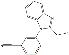 3-[2-(chloromethyl)-1H-1,3-benzodiazol-1-yl]benzonitrile 结构式