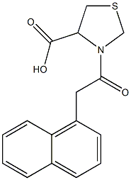 3-[2-(naphthalen-1-yl)acetyl]-1,3-thiazolidine-4-carboxylic acid 化学構造式