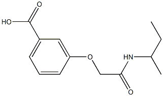 3-[2-(sec-butylamino)-2-oxoethoxy]benzoic acid,,结构式