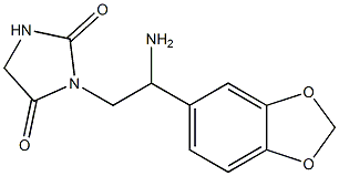 3-[2-amino-2-(1,3-benzodioxol-5-yl)ethyl]imidazolidine-2,4-dione 化学構造式