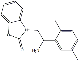 3-[2-amino-2-(2,5-dimethylphenyl)ethyl]-2,3-dihydro-1,3-benzoxazol-2-one Structure