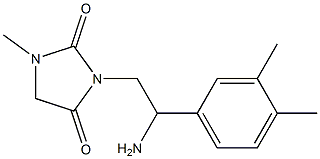 3-[2-amino-2-(3,4-dimethylphenyl)ethyl]-1-methylimidazolidine-2,4-dione 结构式