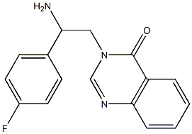 3-[2-amino-2-(4-fluorophenyl)ethyl]-3,4-dihydroquinazolin-4-one Struktur