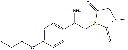3-[2-amino-2-(4-propoxyphenyl)ethyl]-1-methylimidazolidine-2,4-dione Structure