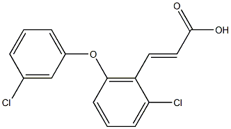 3-[2-chloro-6-(3-chlorophenoxy)phenyl]prop-2-enoic acid Structure